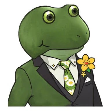 formal attire with floral touch sticker