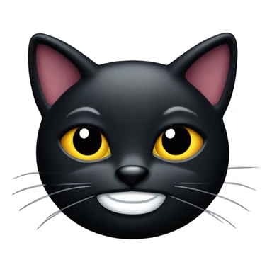  black cat with mischievous smile like he wants to do something freaky ahhh to you (not cute) sticker