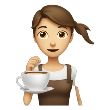 Tired-coffee-girl sticker
