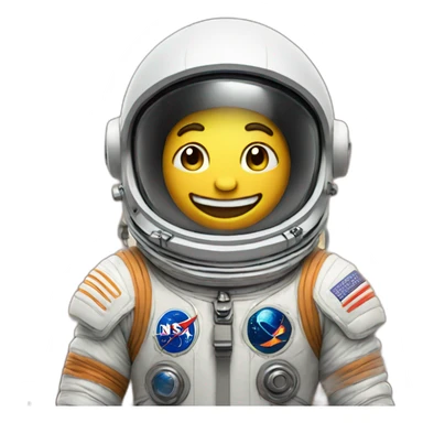 Happy spaceman sticker