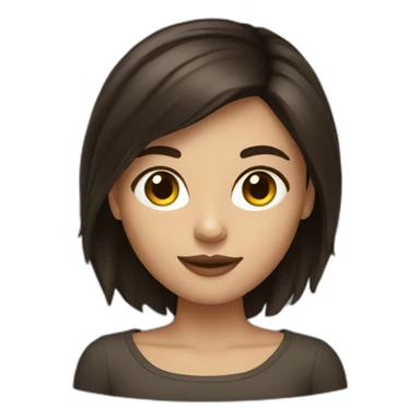 Designer brunette girl sticker