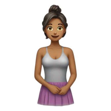 a women getting dressed sticker