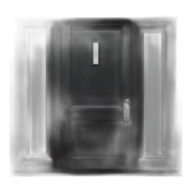 Large windowless rectangular matte black door white th pk ocular handle and a vertical BCD sight Adjace sticker