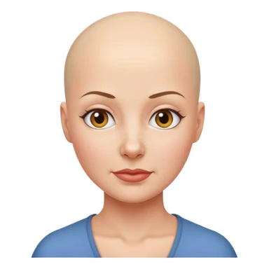 Femme chauve sticker