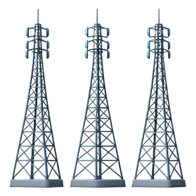 3 TORRES DE ANTENA DE ESTAÇÃO RÁDIO BASE sticker