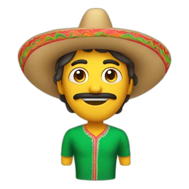 Mexican with sombrero sticker