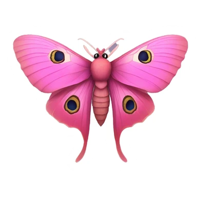 pink peacock moth sticker
