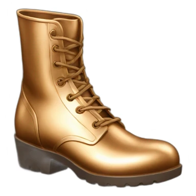 shiny bronze boot sticker