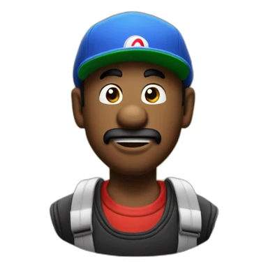 mario as a rapper sticker