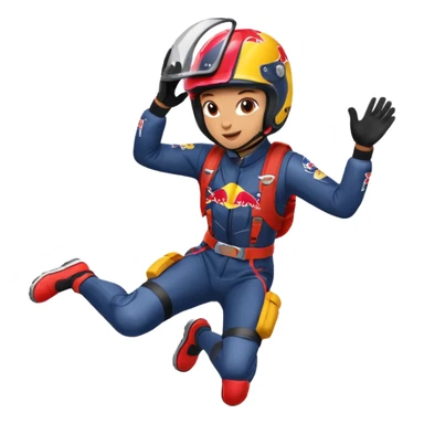 red bull jumping sticker