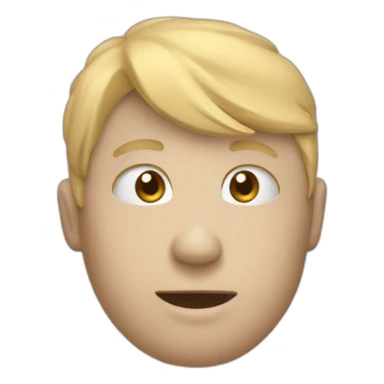 Un emoji choqué avec une trace de main sur la joue  sticker