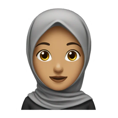 Muslim girl hijab head sticker