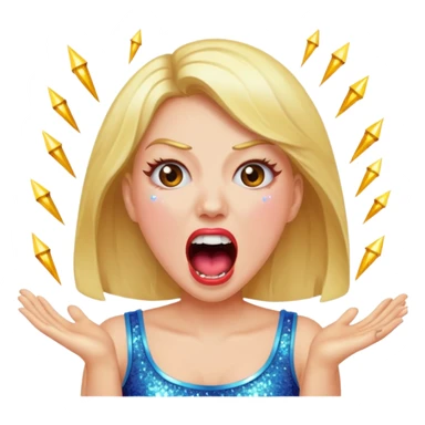 Glitter scream queen sticker