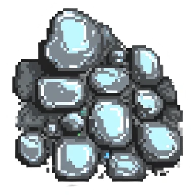 tin ore as a small icon with simple shading sticker