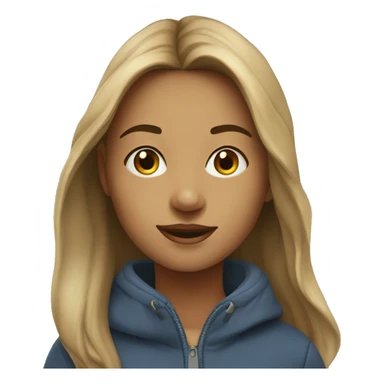 realistic portrait of girl outdoors sticker