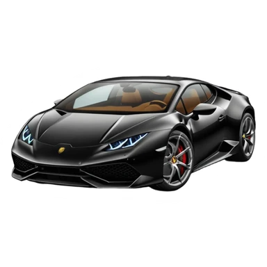 Une. Lamborghini Huracanes noire. sticker