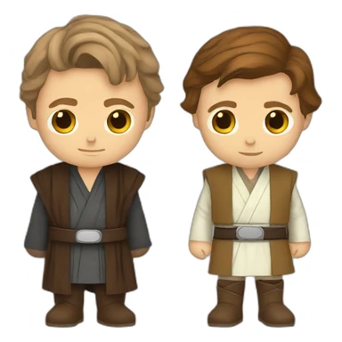 Anakin Skywalker and Obi Wan sticker