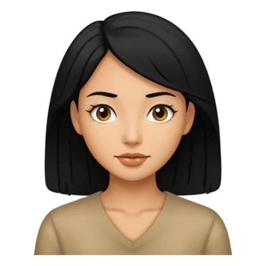 woman with black hair and tan skin sticker
