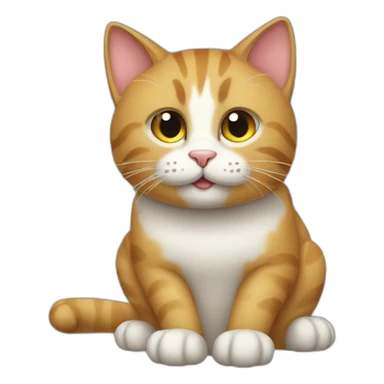 cat sitting on pc sticker