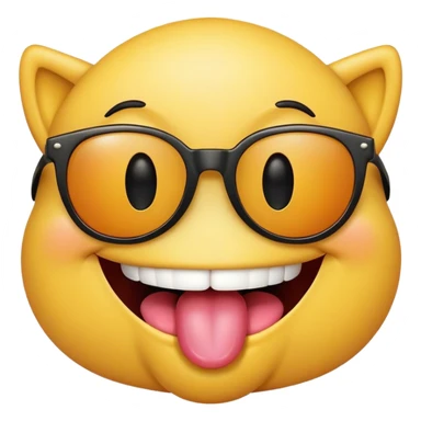 smiley with sunglasses and toung out sticker