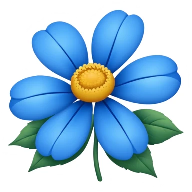 blue flower sticker