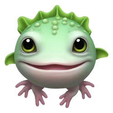 Green axolotl sticker