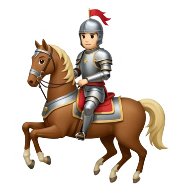 Emoticone Chevalier en armure sur cheval sticker