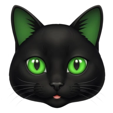 A beautiful cat black with Green eyes sticker
