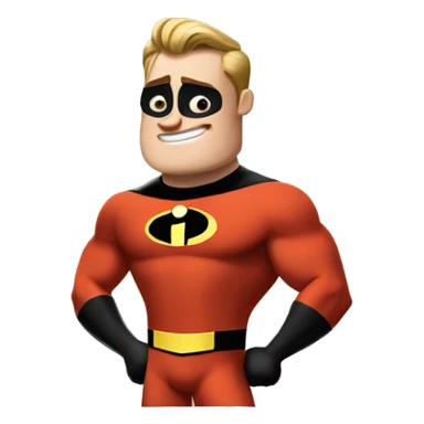 Mr. Incredible with a green outfit sticker