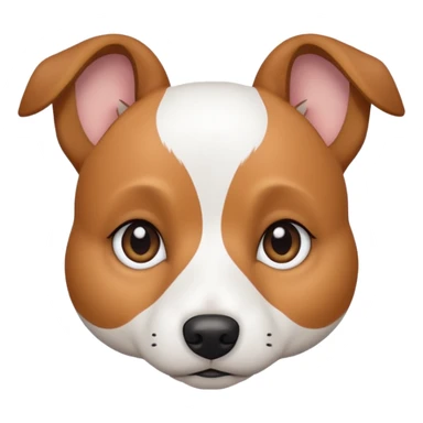 a fully white jack russell the size of a kelpie with light brown ears and a light brown patch on one eye sticker