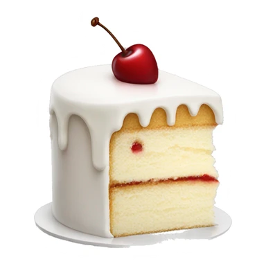white cake with one cherry on top  sticker