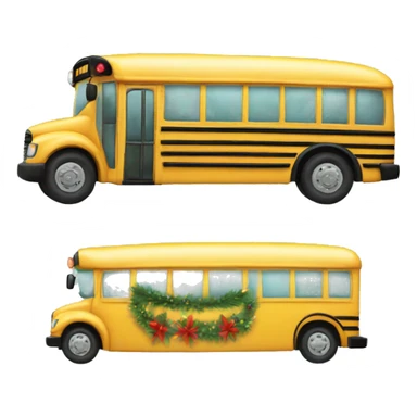 Christmas school bus sticker