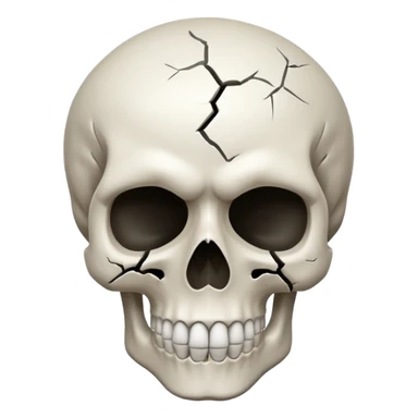 A skeleton emoji but he's head blown up sticker