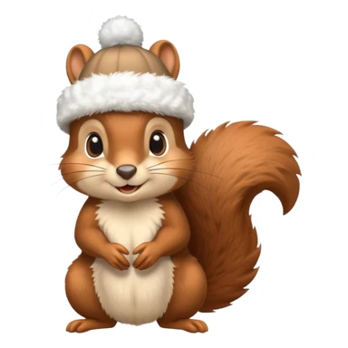 Snow Hat squirrel sticker