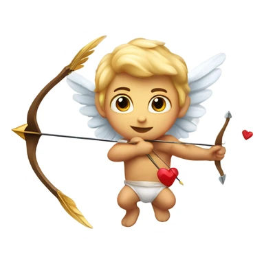 Cupid shooting an arrow sticker