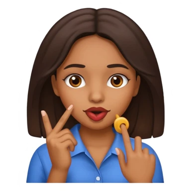 Chica con un dedo en la boca clen girl  sticker