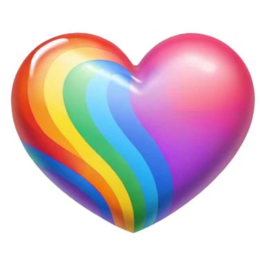 corazón con arcoíris  sticker