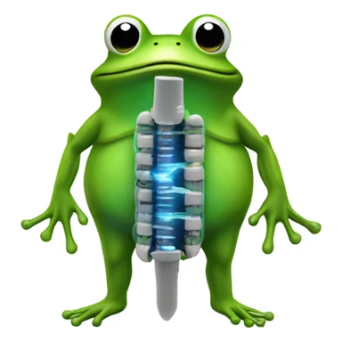 measure voltage from frog muscle sticker