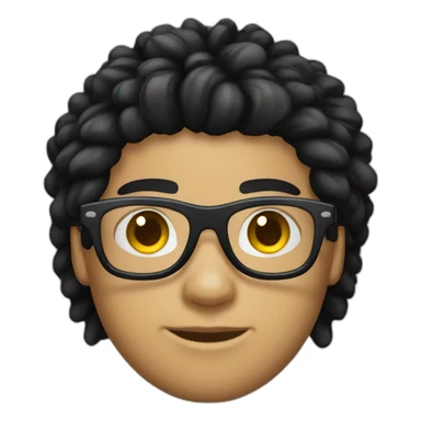 Young light skin male with aviator glasses and black dreadlocks sticker