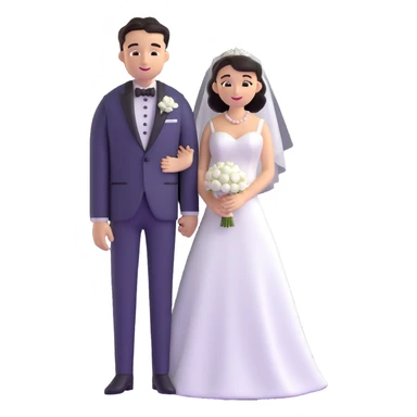 A wedding couple sticker