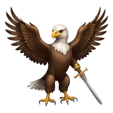 eagle with sword sticker