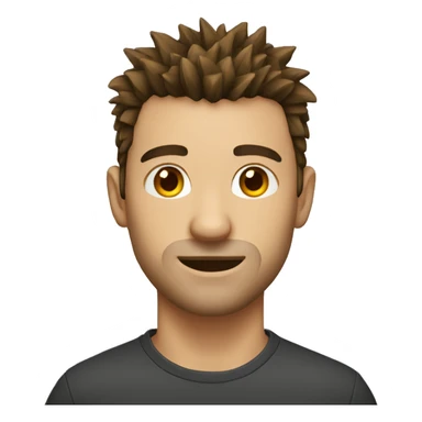 Man with stubble and spikey fringe  sticker