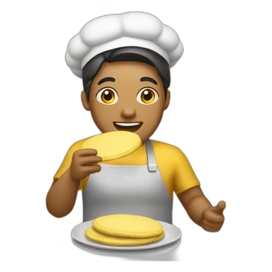 Comiendo arepas sticker