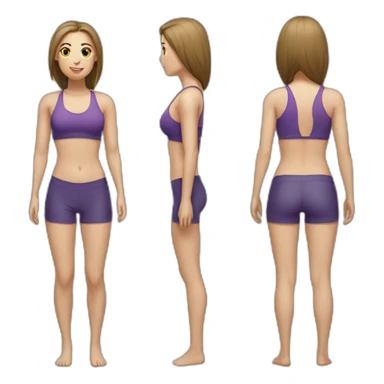 glute woman caucasian sticker