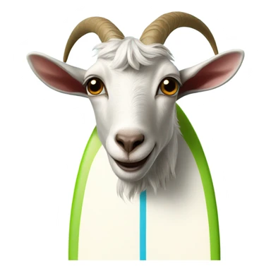 Goat on a surfboard  sticker