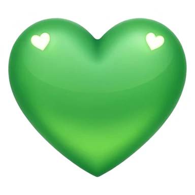 green heart with a soft glow sticker