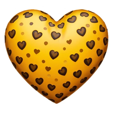 Leopard heart with fat sticker