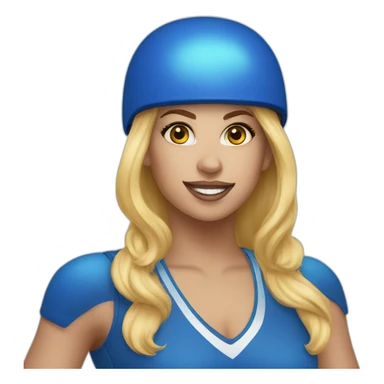 roller derby blue sticker