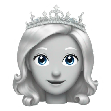 silver sparkly tiara sticker