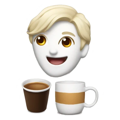 Chat qui boit du café sticker